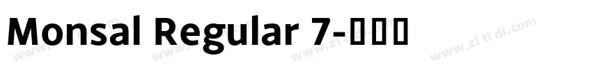 Monsal Regular 7字体转换